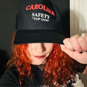 Vintage 1970s/80s Carolina Trucker/ Baseball Snap-Back Hat Adjustable/One Size